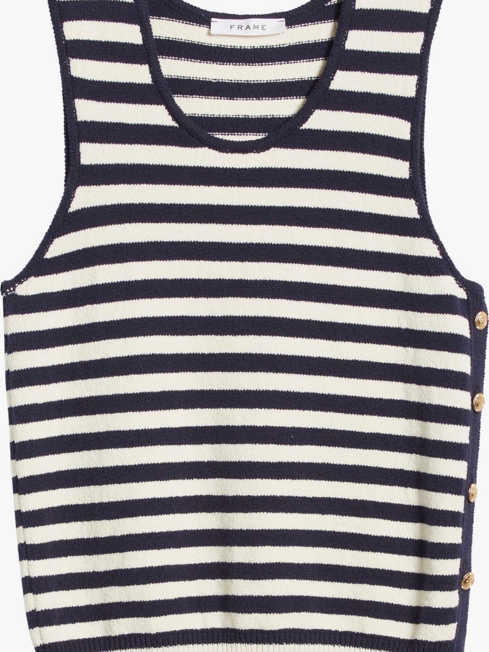 FRAME NWOT Mariner Striped Sweater Tank Top - Navy & White
